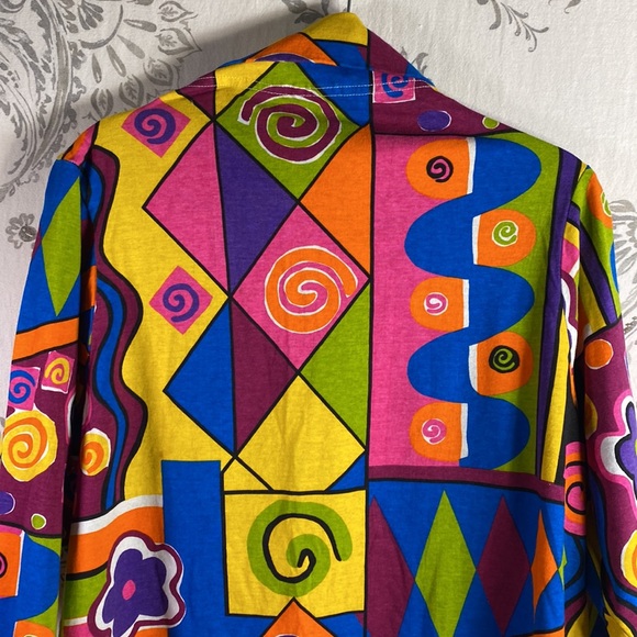 Vintage Retro neon shirt made in the USA - Picture 5 of 13